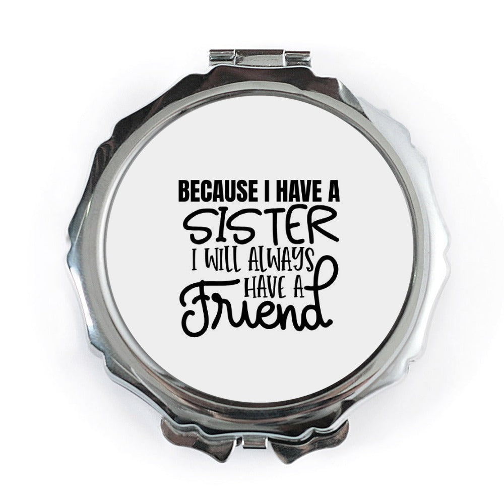 Sister Friend Pocket Mirror, Sister Gift, Sister Birthday, Best Friend Gift, Compact Mirror, Personalized Gift - Tawshia