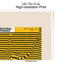 Natural Forces Art Print, Abstract Figure Poster, Geometric Photographic Print, Modern Wall Art, Home Decor - Tawshia