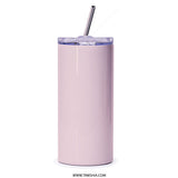 Pink Tree Tumbler, Watercolor Art, Cute Travel Mug, Floral Tumbler, Coffee Cup, Gift Idea, Aesthetic Tumbler, Drinkware, Birthday Gift - Tawshia