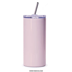 Pink Tree Tumbler, Watercolor Art, Cute Travel Mug, Floral Tumbler, Coffee Cup, Gift Idea, Aesthetic Tumbler, Drinkware, Birthday Gift - Tawshia
