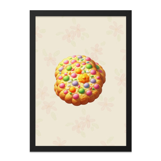 Cookie Wall Art Print, Cute Sprinkled Cookie, Whimsical Food Art, Bakery Wall Decor, Home Decor, Sweet Treat Art, Kitchen Art - Tawshia