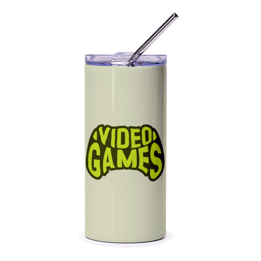 Video Games Tumbler, Gamer Gift Idea, Console Controller Art, Gifts for Gamers, Cool Design Drinkware, Unique Tumbler for Geeks - Tawshia