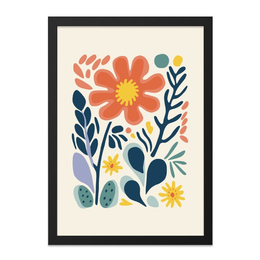 Abstract Floral Wall Art, Modern Flower Print, Botanical Art Poster, Colorful Home Decor, Flower Wall Decor - Tawshia