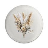 Boho Floral Pinback Button, Wheat and Rose Bouquet Button, Neutral Tone Button, Decorative Pin Button, Flower Arrangement Button - Tawshia