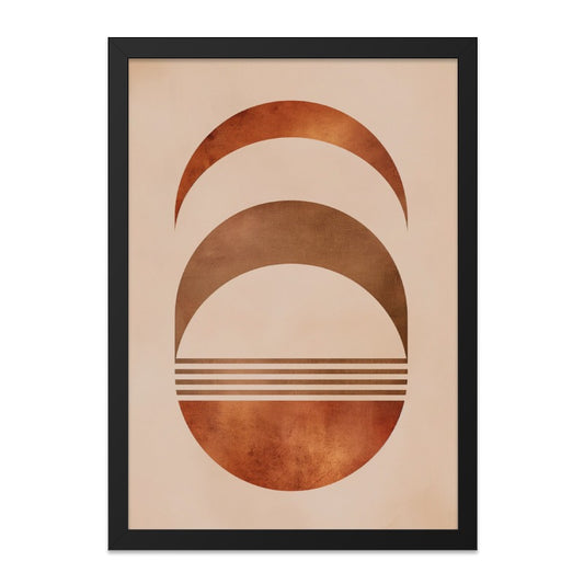 Abstract Geometric Wall Art, Modern Minimalist Print, Boho Decor, Circle Line Art, Geometric Shapes, Unique Home Decor Wall Art - Tawshia