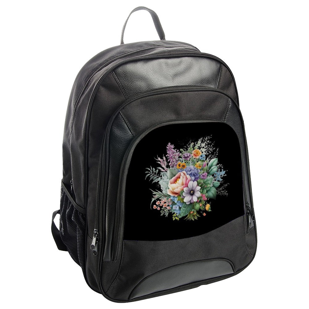 Floral Bouquet Backpack, Elegant Flowers Backpack, Stylish Everyday Backpack, Beautiful Botanical Design Backpack - Tawshia