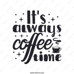 Coffee Time Tote Bag, Cute Coffee Lover Gift, Everyday Tote Bag, Coffee Addict Reusable Bag, Book Bag, Shopping Bag, Gift For Her - Tawshia