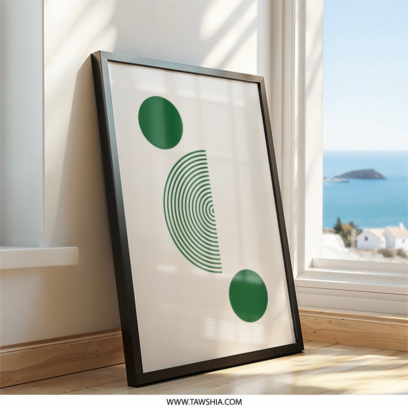 Geometric Wall Art Print, Abstract Circles, Modern Art, Minimalist Design, Contemporary Wall Decor, Home Decor, Gallery Wall Art - Tawshia