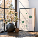 Modern Abstract Wall Art, Minimalist Print, Geometric Art, Sage Green Decor, Arches and Circles, Contemporary Wall Decor - Tawshia