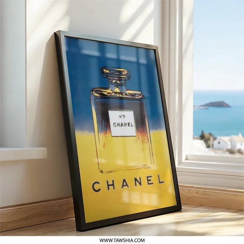 Chanel No 5 Wall Art, Pop Art Poster, Perfume Bottle Print, Modern Home Decor, Trendy Art Print - Tawshia