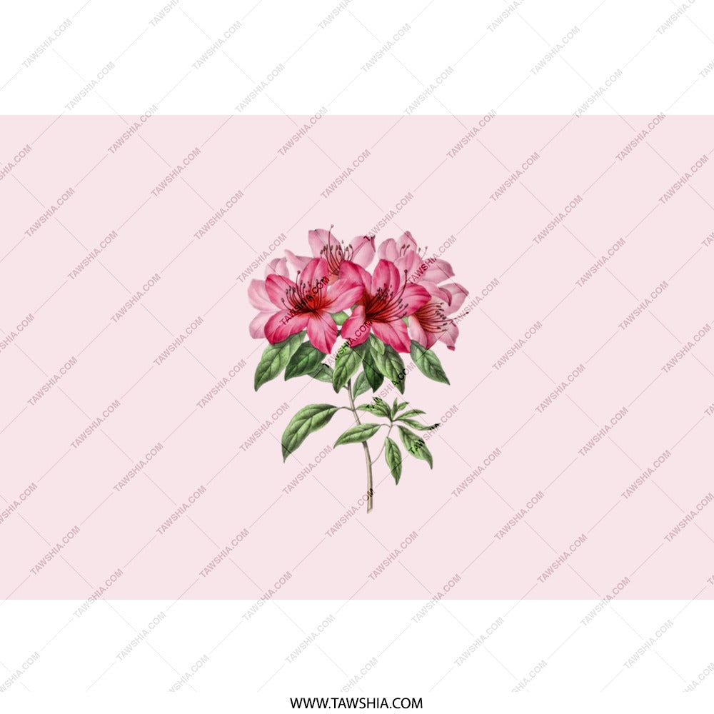 Pink Azalea Flower Tumbler, Floral Tumbler, Botanical Tumbler, Gift for Plant Lover, Pink Flower Gifts, Floral Tumblers - Tawshia