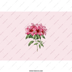 Pink Azalea Flower Tumbler, Floral Tumbler, Botanical Tumbler, Gift for Plant Lover, Pink Flower Gifts, Floral Tumblers - Tawshia