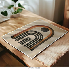 Modern Arch Photographic Print, Minimalist Rainbow Wall Art, Abstract Arches Photo, Boho Chic Art, Contemporary Home Decor, Neutral Tones - Tawshia