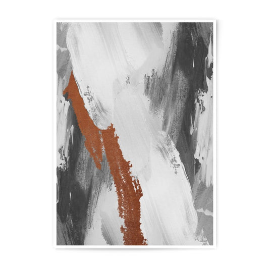 Abstract Art Photographic Print, Brush Stroke Art Print, Gray Brown Wall Art, Modern Art Decor, Contemporary Home Decor Art - Tawshia