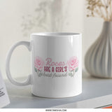 Roses are a Girl's Best Friend Mug, Floral Gift, Girly Mug, Flower Mug, Gift for Her, Coffee Mug, Tea Cup - Tawshia