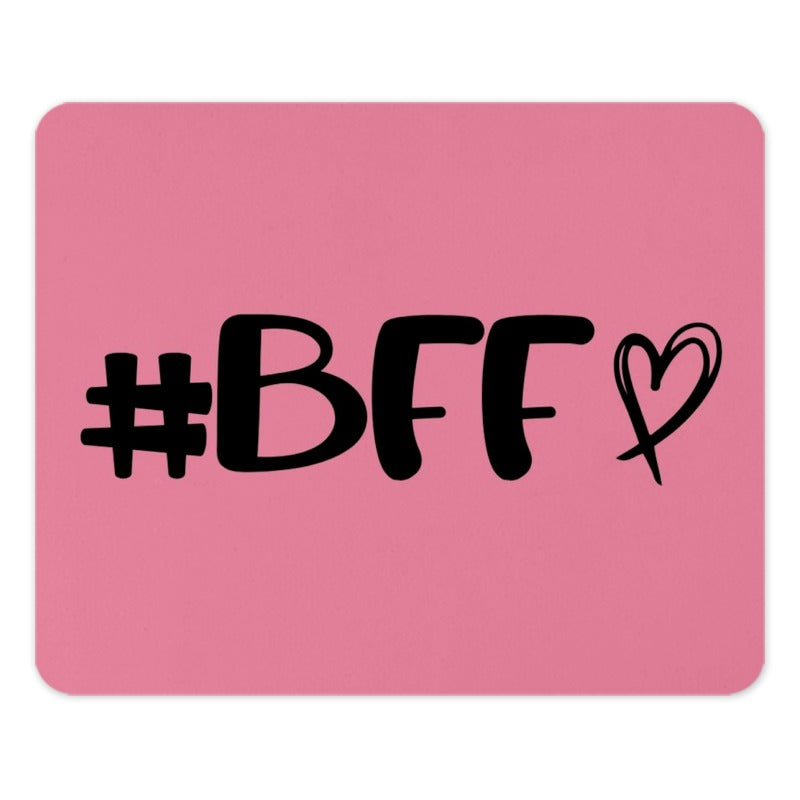 BFF Mouse Pad, Best Friends Forever, Friendship Gift, Pink Mousepad, Cute Office Decor, Computer Accessory, Gift for Her, Desk Accessory - Tawshia