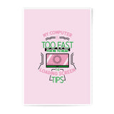 Funny Computer Loading Screen Photographic Prints, Gamer Wall Decor, Tech Humor Art Print, Pink Green Aesthetic, Gift for Computer Geeks - Tawshia