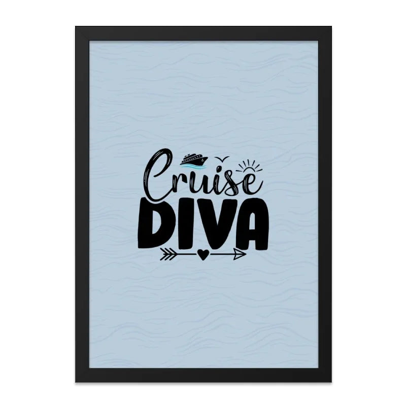 Cruise Diva Wall Art, Vacation Decor, Nautical Theme Art, Cruise Lover Gift, Travel Print, Home Decor, Cruise Ship Art - Tawshia