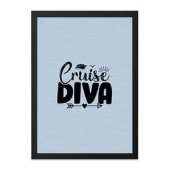 Cruise Diva Wall Art, Vacation Decor, Nautical Theme Art, Cruise Lover Gift, Travel Print, Home Decor, Cruise Ship Art - Tawshia