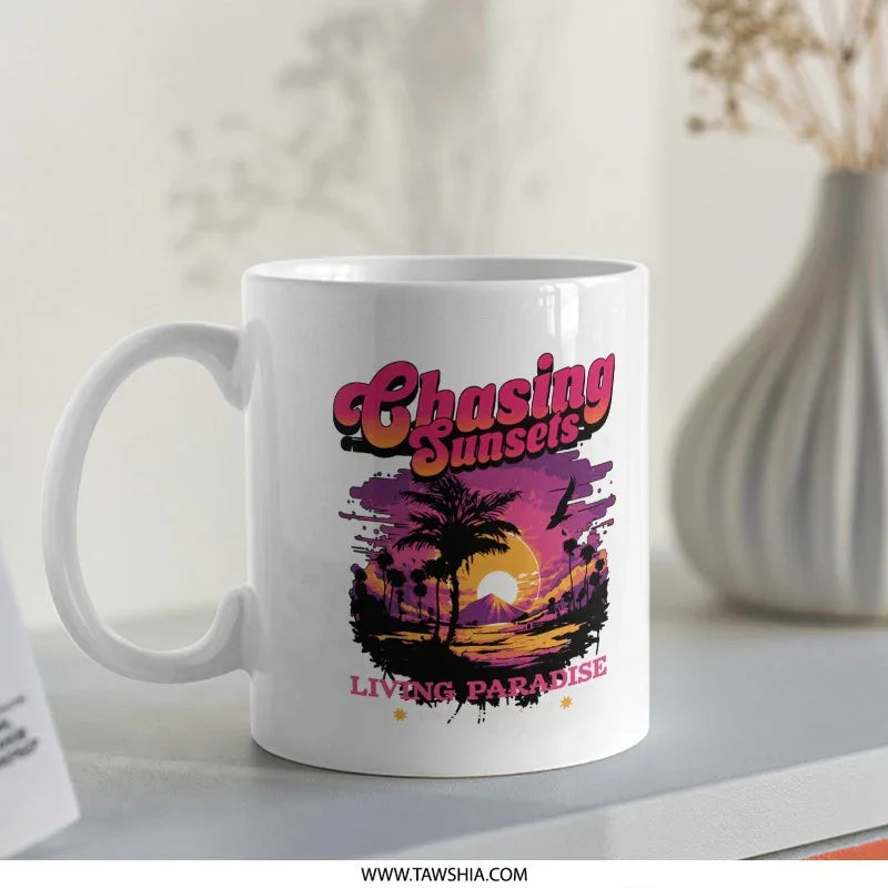 Chasing Sunsets Living Paradise Artistic Mug product