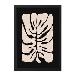 Monstera Wall Art, Abstract Plant Print, Minimalist Home Decor, Modern Art Print, Botanical Wall Decor, Beige and Black Artwork - Tawshia