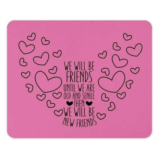 Best Friends Forever Mouse Pad, Friendship Quote Mousepad, Cute Heart Mouse Pad, Friends Gift Idea, Desk Accessory - Tawshia
