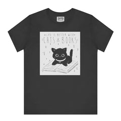 Life Is Better With Cats And Books Graphic Tee product type