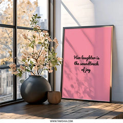 Laughter is Joy Wall Art, Positive Affirmation Print, Inspirational Quote Decor, Home Decor, Gift for Her, Motivational Art - Tawshia