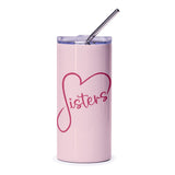 Sisters Heart Tumbler, Sister Gift Idea, Best Friend Tumbler, Sisterhood Gift, Soul Sisters Gift, Tumbler with Straw, Sister Love Tumbler - Tawshia