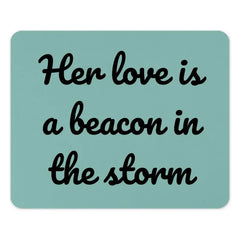 Beacon of Love Mouse Pad, Inspirational Quote, Storm Mousepad, Encouragement Gift, Teal Office Decor, Desk Accessories, Cute Mousepad - Tawshia