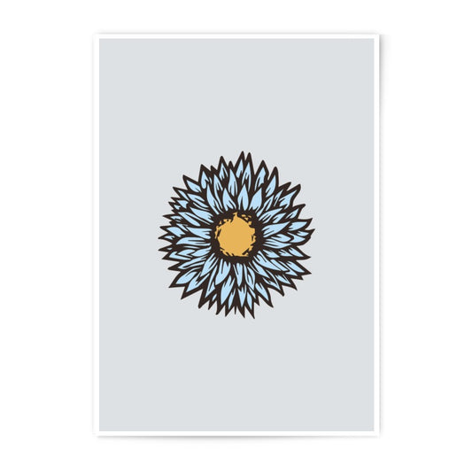 Floral Photographic Prints, Light Blue Flower Art, Daisy Print, Minimalist Decor, Flower Photography, Botanical Wall Art, Home Decor - Tawshia