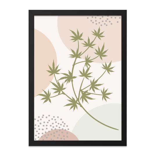Modern Plant Wall Art, Japanese Maple Leaf Print, Abstract Botanical Art, Minimalist Home Decor, Neutral Color Palette, Trendy Wall Art - Tawshia