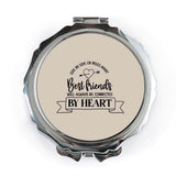 Best Friends Pocket Mirror, Connected by Heart, Friendship Gift, Long Distance Gift, Travel Mirror, Makeup Mirror, Cosmetic Mirror - Tawshia
