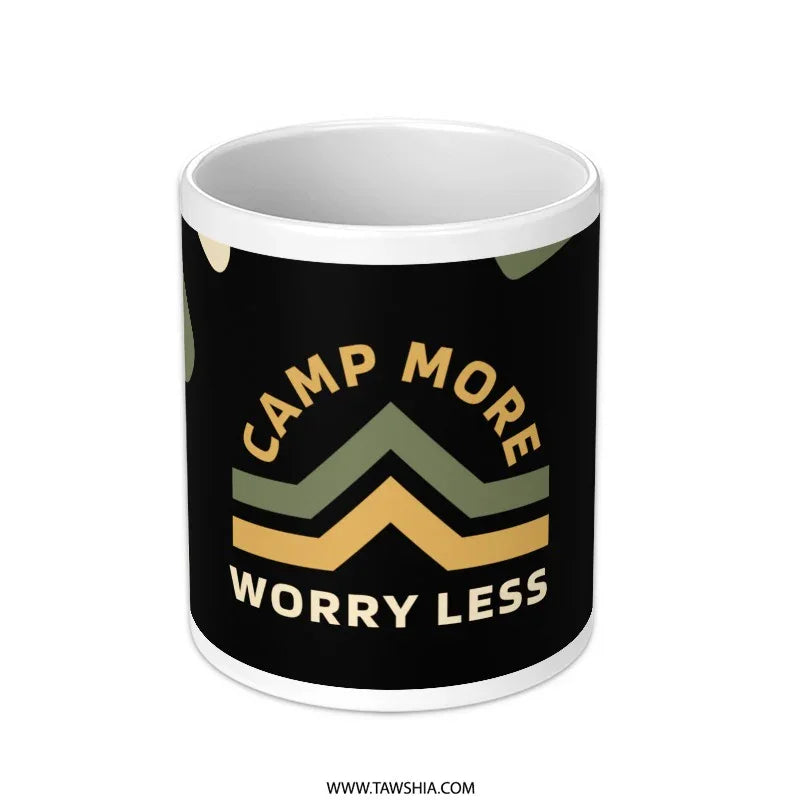 Camp More Worry Less Inspirational Coffee Mug product