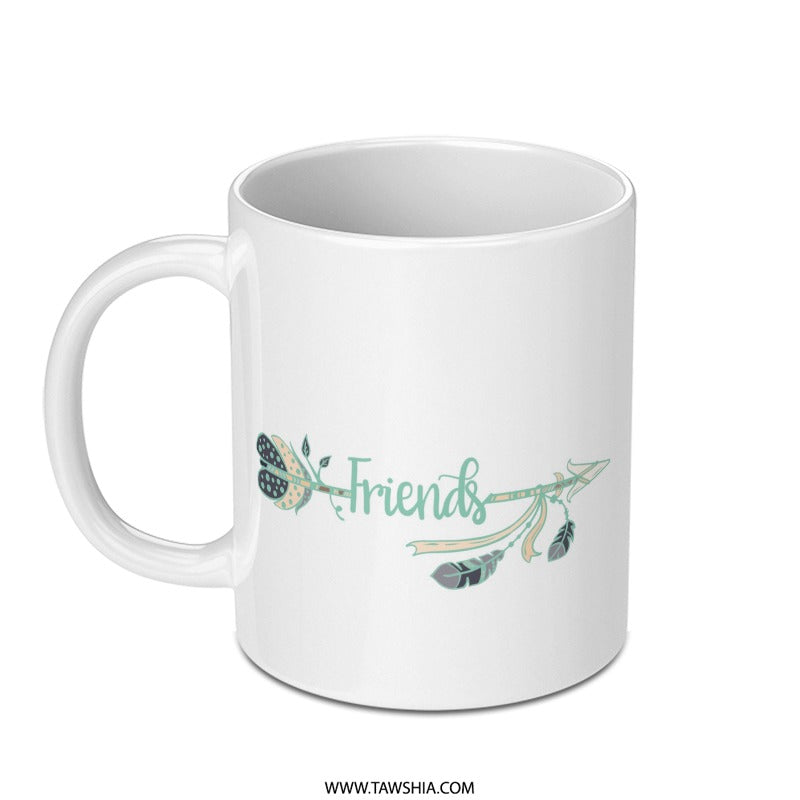 Friends Arrow Mug, Friendship Gift, Best Friend Present, Cute Mug, Gift For Her, Coffee Mug, Tea Mug, Birthday Gift Idea, Unique Mug - Tawshia