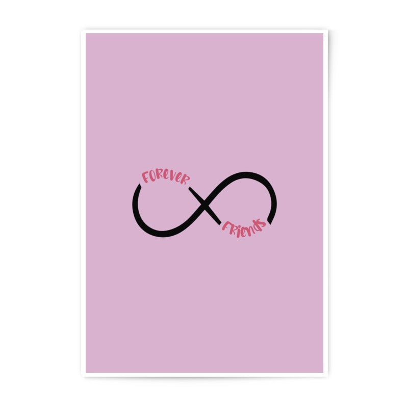 Forever Friends Photographic Prints, Friendship Wall Art, Best Friends Gift, Infinity Symbol Print, Cute Room Decor, Friendship Decor - Tawshia