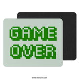 Game Over Mouse Pad, Retro Gaming Decor, 8 Bit Style, Video Gamer Gift, Computer Accessory, Desk Mat - Tawshia