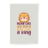 Lion Photographic Print, Motivational Wall Art, Nursery Decor, Kids Room Art, Inspirational Print, Roar Like a Lion, Rise Like a King - Tawshia