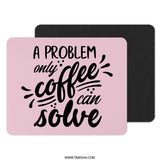 Coffee Lover Mouse Pad, Funny Coffee Quote, Cute Office Decor, Work From Home Gift, Unique Desk Accessories - Tawshia