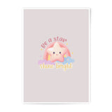 Be a Star Photographic Prints, Nursery Decor, Kawaii Art, Positive Quote, Childrens Room Art, Shine Bright, Pastel Decor - Tawshia