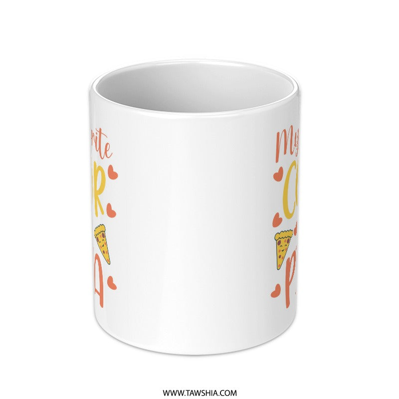 Pizza Lover Mug, Favorite Color Mug, Foodie Gift, Funny Pizza, Novelty Mug, Gift for Him, Gift for Her, Unique Present, Fun Mug - Tawshia
