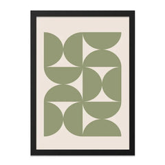 Sage Green Geometric Wall Art, Modern Abstract Print, Minimalist Decor, Wall Hanging, Home Decor, Trendy Wall Art - Tawshia