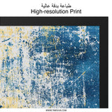 Abstract Wall Art, Blue and Yellow Art, Modern Art Print, Texture Art, Home Decor, Wall Decor, Contemporary Art, Framed Wall Art - Tawshia