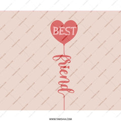 Best Friend Mouse Pad, Cute Heart Mousepad, Gift for Friend, Office Decor, Computer Accessory, Desk Mat - Tawshia