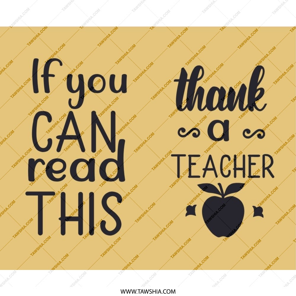 Thank You Teacher Mouse Pad, Teacher Appreciation Gift, If You Can Read This Mousepad, Teacher Mousepad, School Teacher Gift Idea - Tawshia