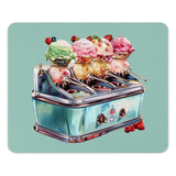 Ice Cream Mouse Pad, Retro Ice Cream Machine Art, Dessert Lover Gift, Foodie Desk Decor, Fun Office Accessory, Cute Desk Mat, Sweet Treat - Tawshia