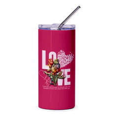 Love Themed Floral Heart Design Travel Mug product type