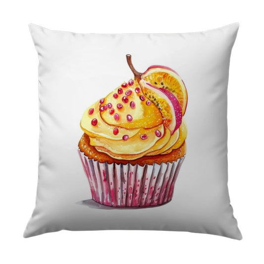 Cupcake Pillow, Dessert Decor, Foodie Gift, Kitchen Decor, Watercolor Art, Sweet Treat Pillow, Unique Pillows, Birthday Gift Pillow - Tawshia