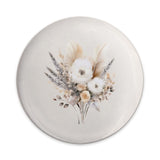 Floral Bouquet Pinback Button, Bohemian Feathers Button, Elegant Flower Badge, Boho Chic Gift, Rustic Wedding Favors, Cute Aesthetic Pin - Tawshia