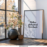 Mothers Love Wall Art, Seeds of Love Print, Inspirational Quote Decor, Heart Wall Decor, Family Wall Decor, Gift for Mom - Tawshia
